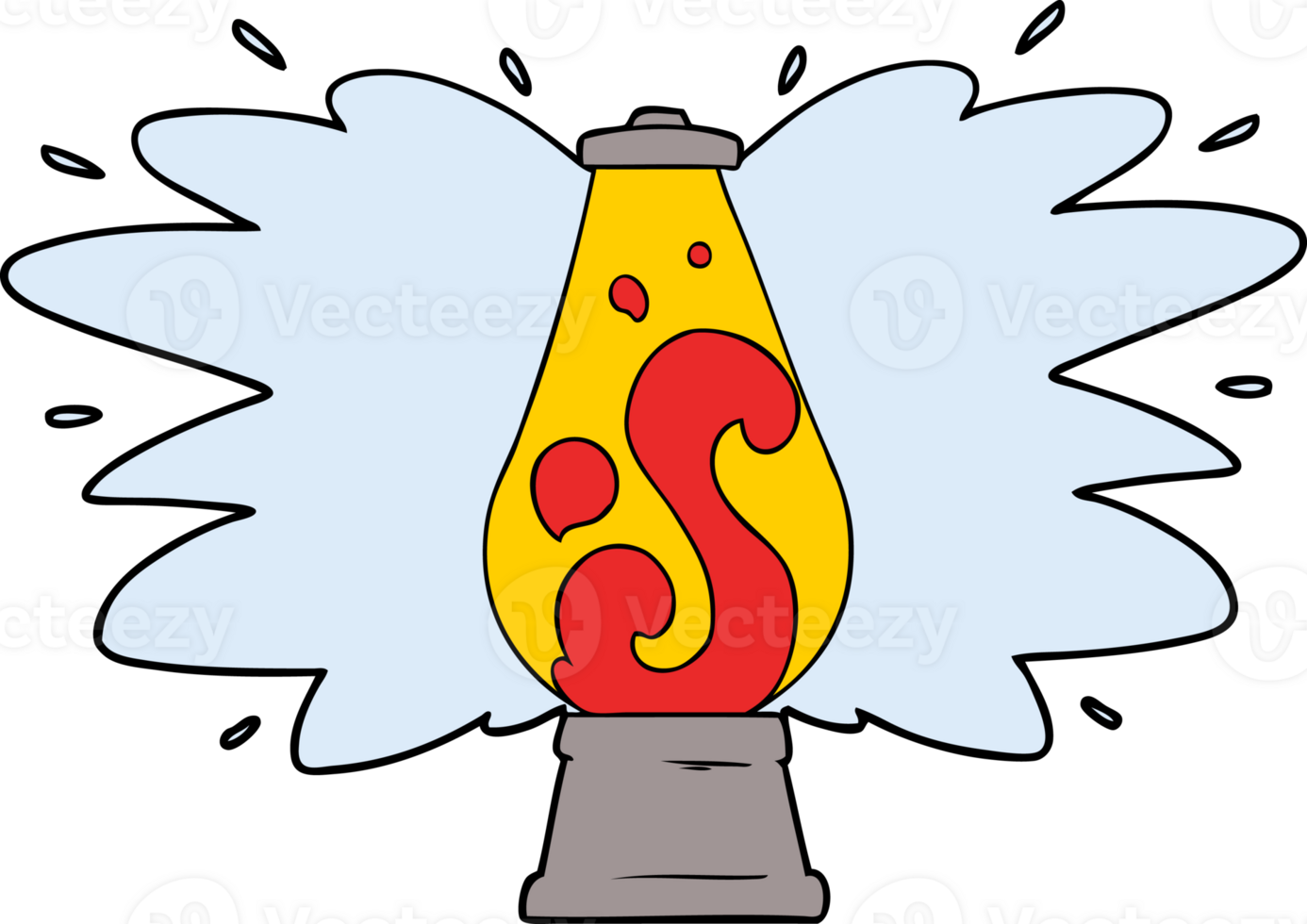cartoon retro lava lamp png