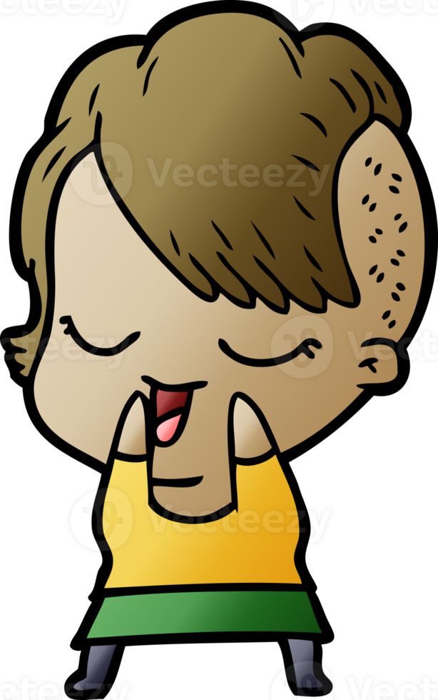 happy cartoon girl png