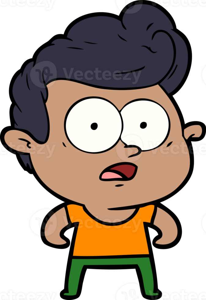 cartoon staring man png