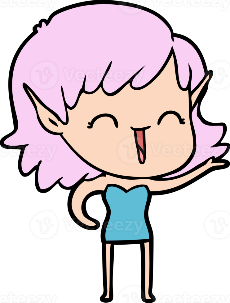 cartoon elf girl png