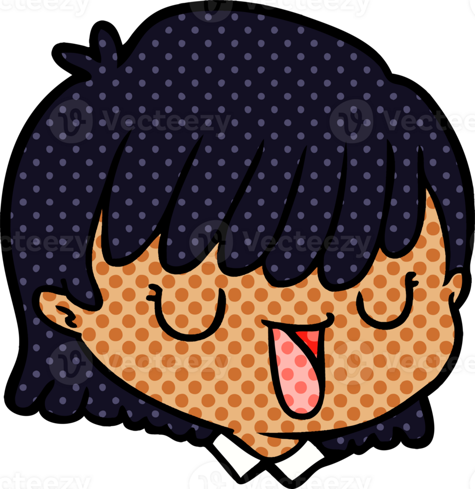 cartoon female face png