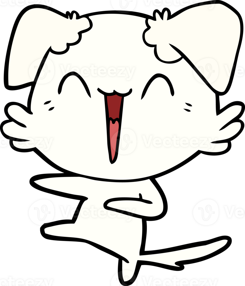 happy dancing dog cartoon png