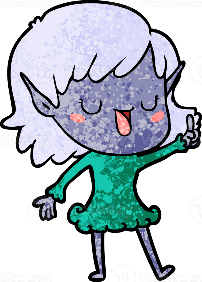 cartoon elf girl png