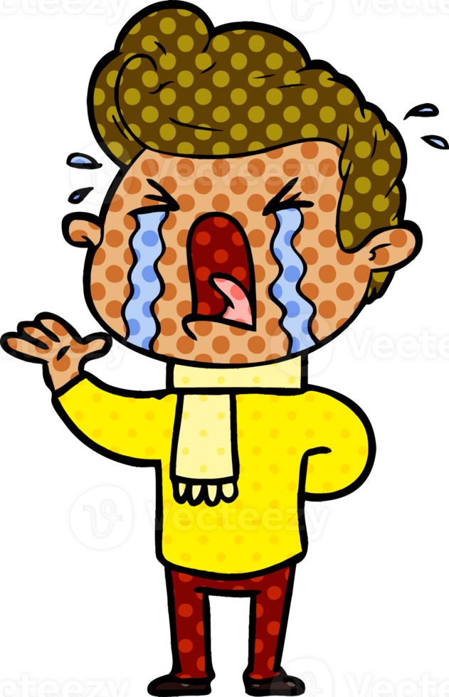cartoon crying man png
