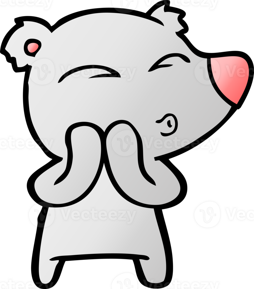 cartoon whistling bear png