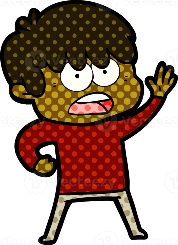 worried cartoon boy png