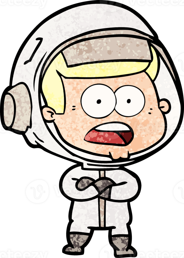 dessin animé surpris astronaute png