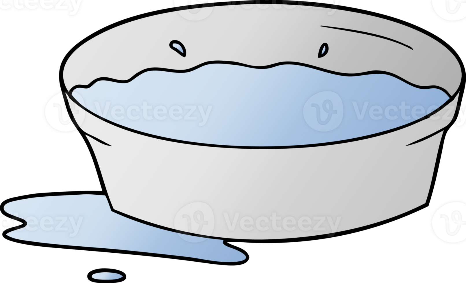 cartoon dog water bowl png