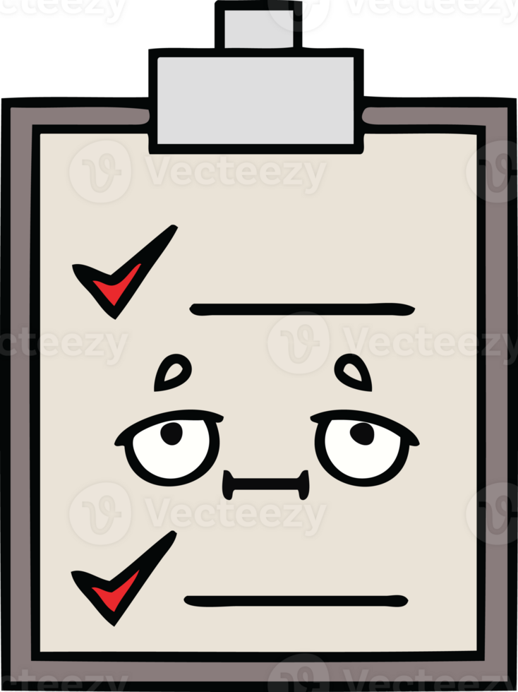 cute cartoon of a check list png