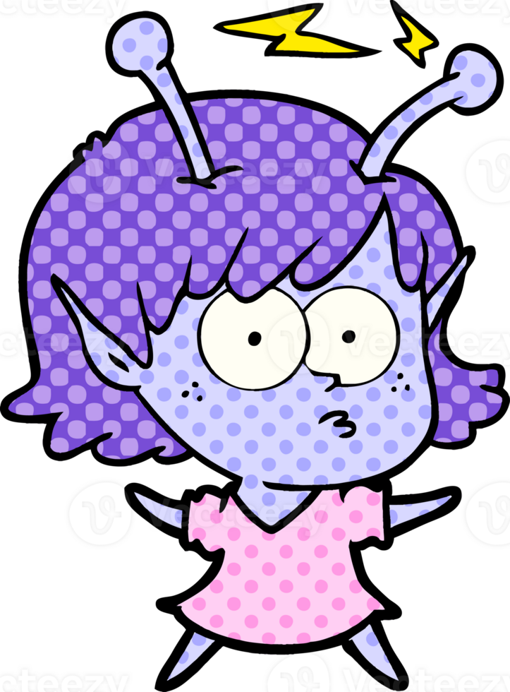 cartoon alien girl png