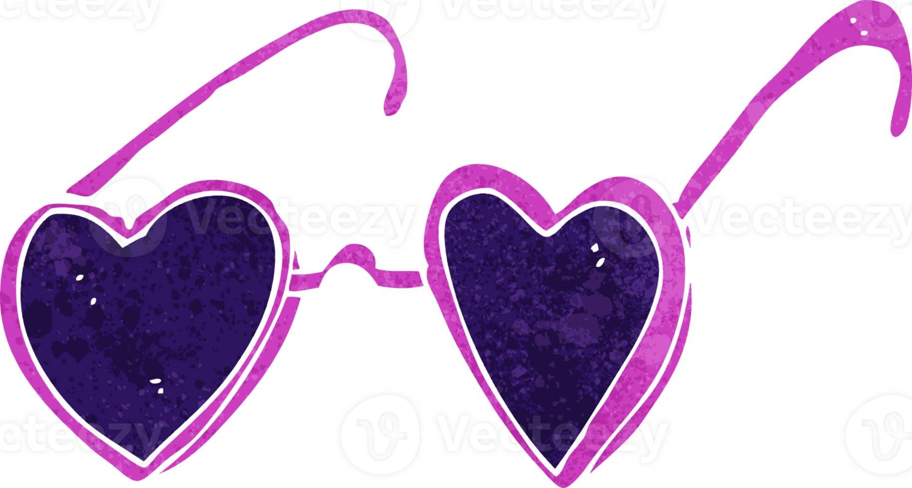 cartoon heart sunglasses png