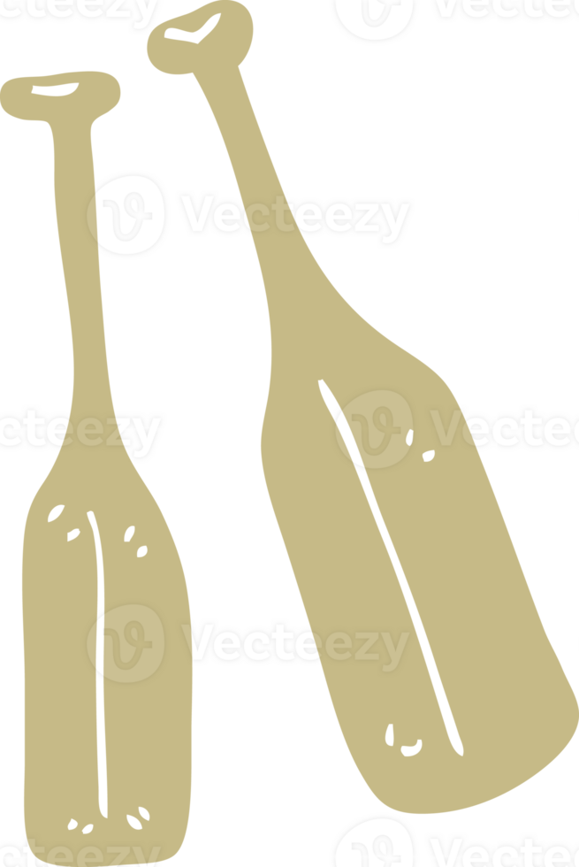 flat color illustration cartoon pair of paddles png