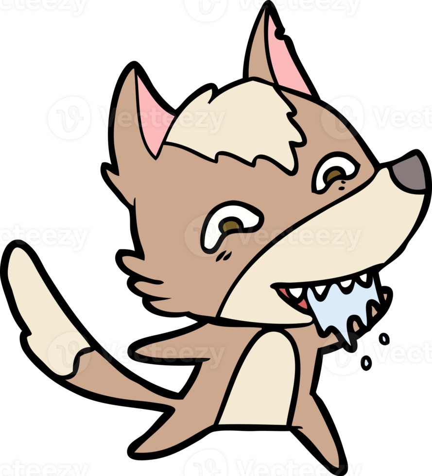 Cartoon hungriger Wolf png