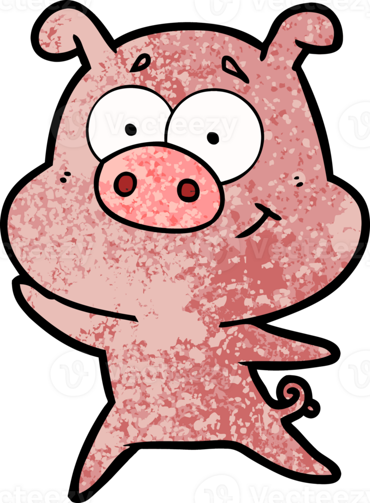 happy cartoon pig png