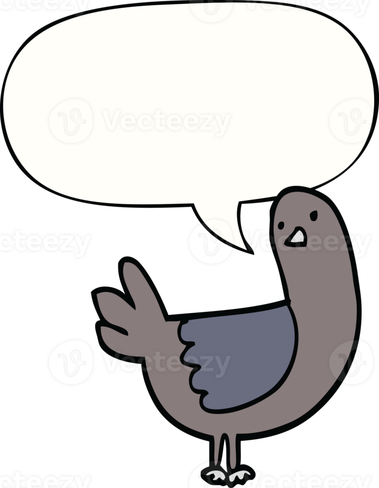 cartoon pigeon with speech bubble png