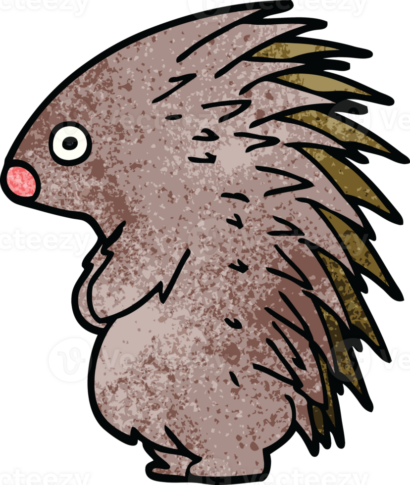 cartoon doodle spiky hedgehog png
