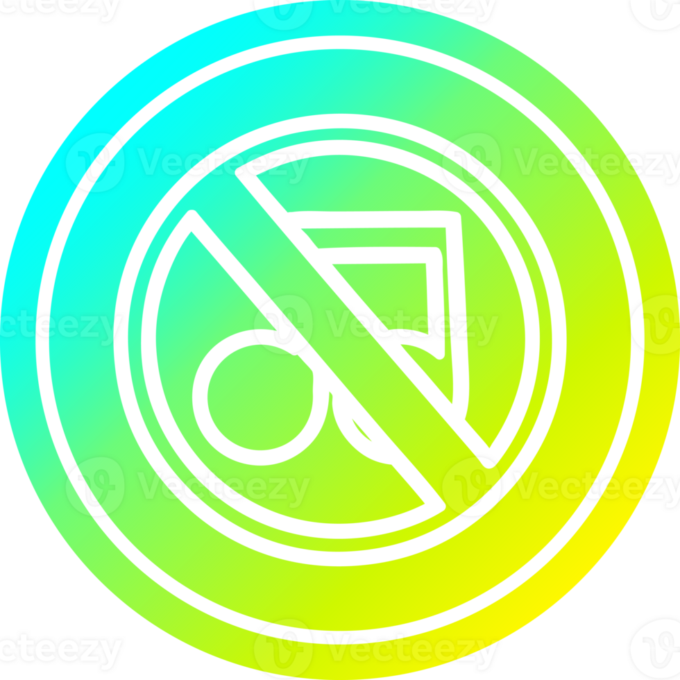 não música circular ícone com legal gradiente terminar png