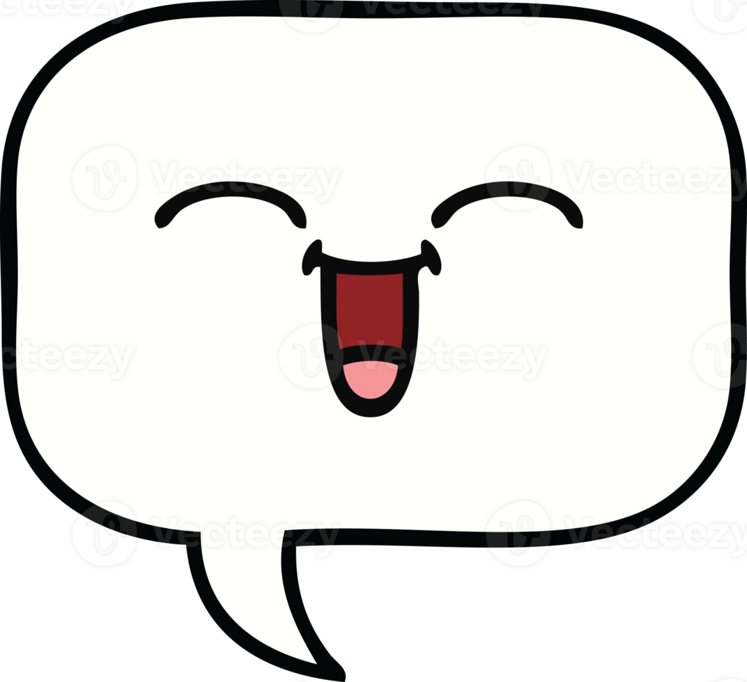 cute cartoon of a speech bubble png