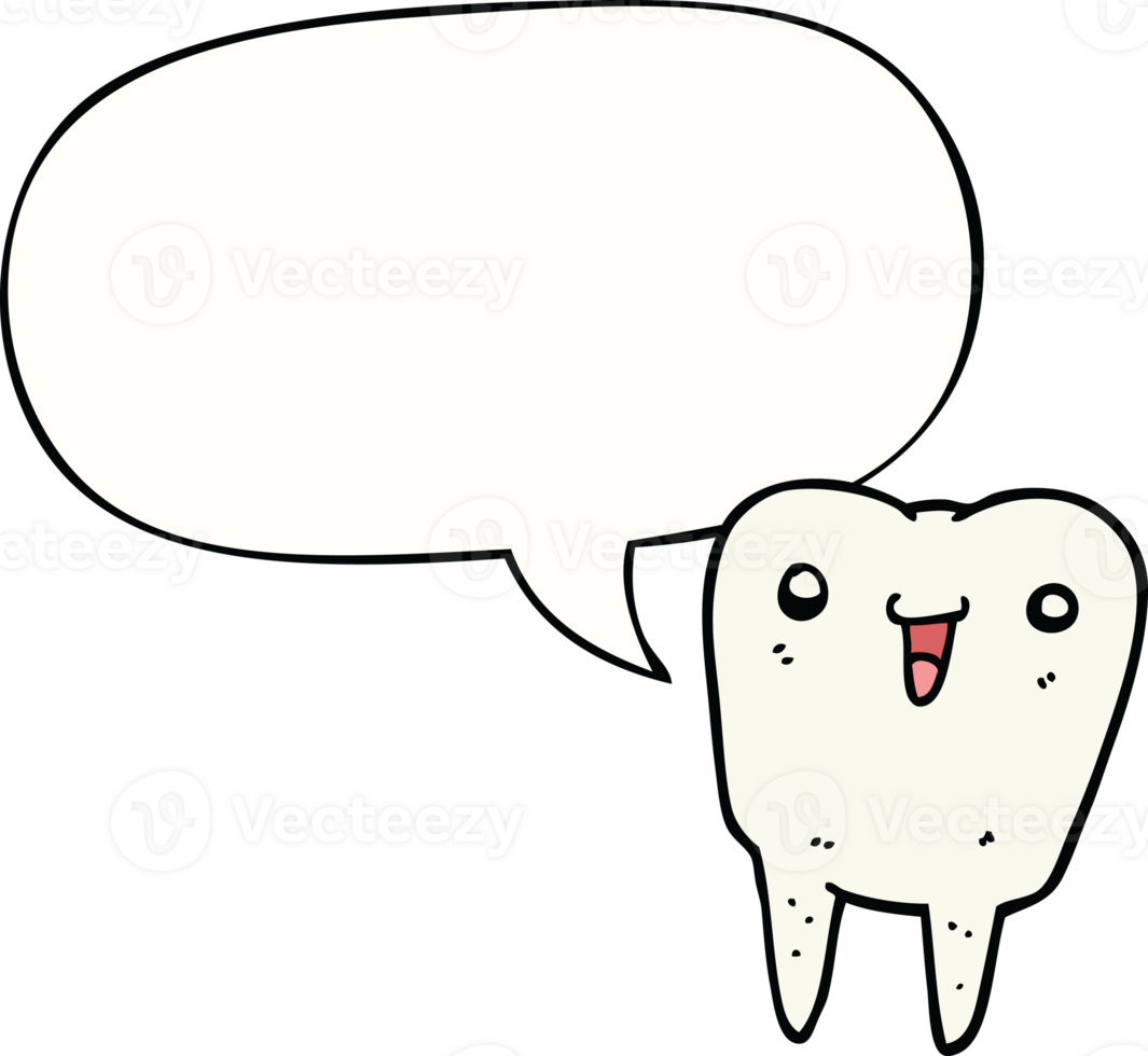 cartoon tooth with speech bubble png