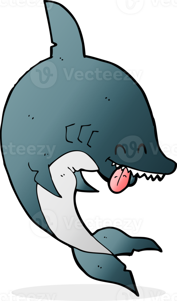 tiburón de dibujos animados divertido png