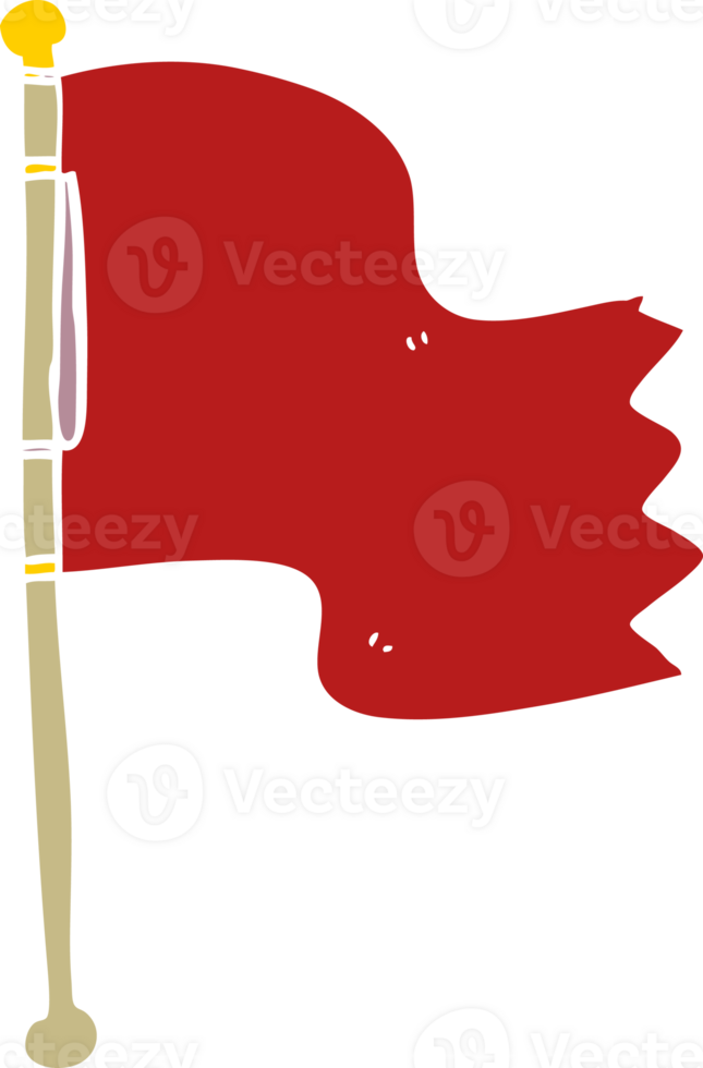 cartoon doodle red flag png