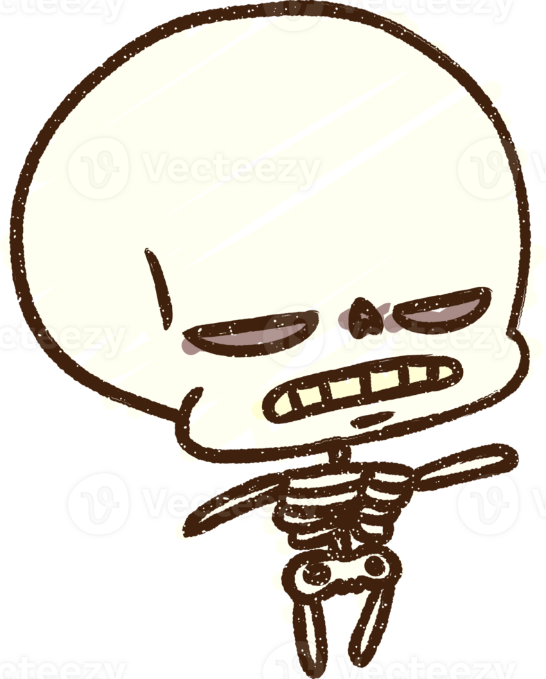 Angry Skeleton Chalk Drawing png