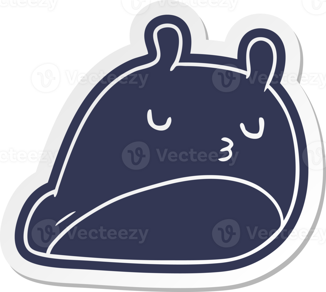 cartoon sticker kawaii fat cute slug png