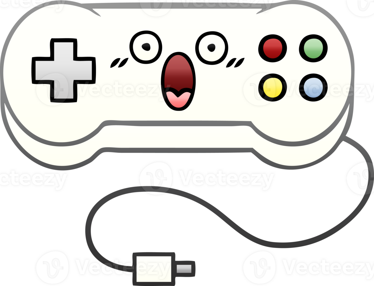 gradient shaded cartoon of a game controller png