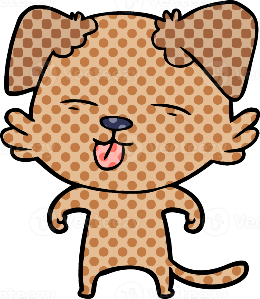 cartoon dog sticking out tongue png