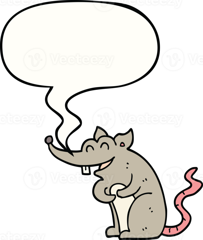 cartoon rat with speech bubble png