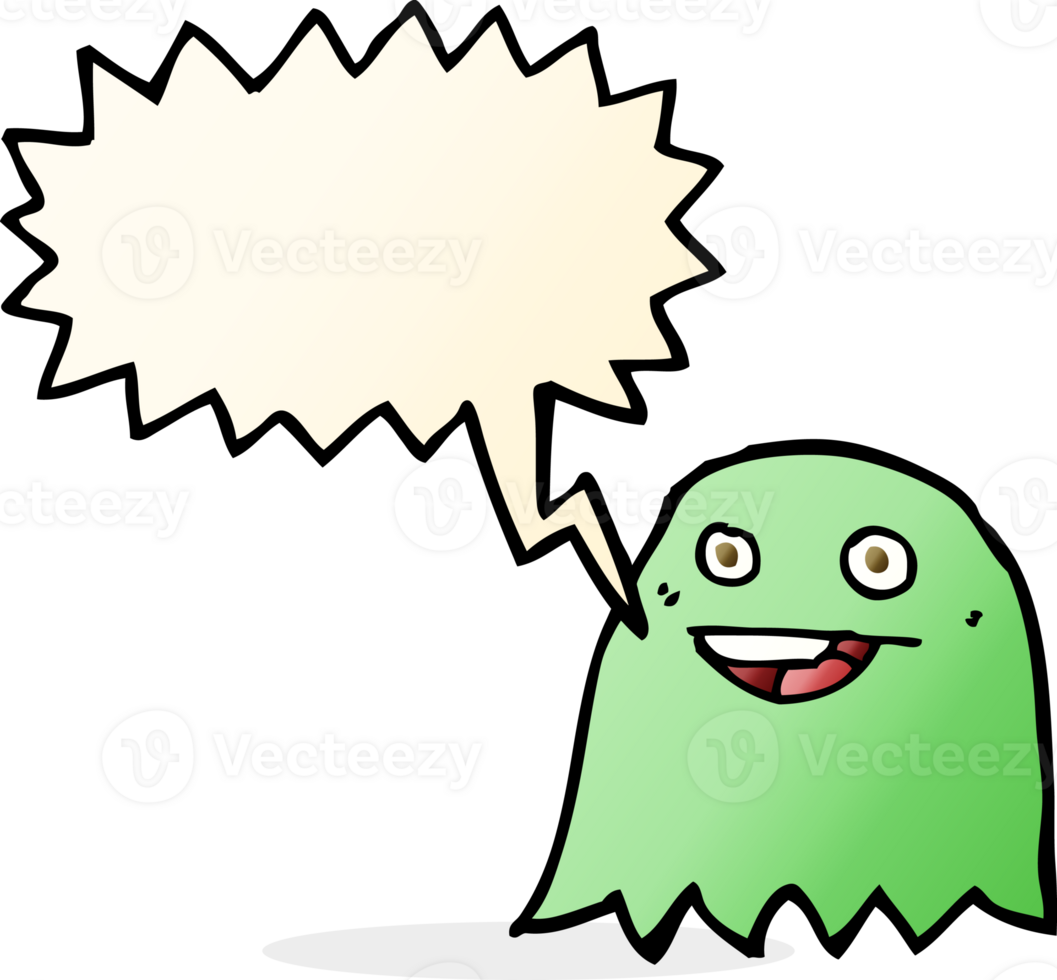 cartoon ghost with speech bubble png