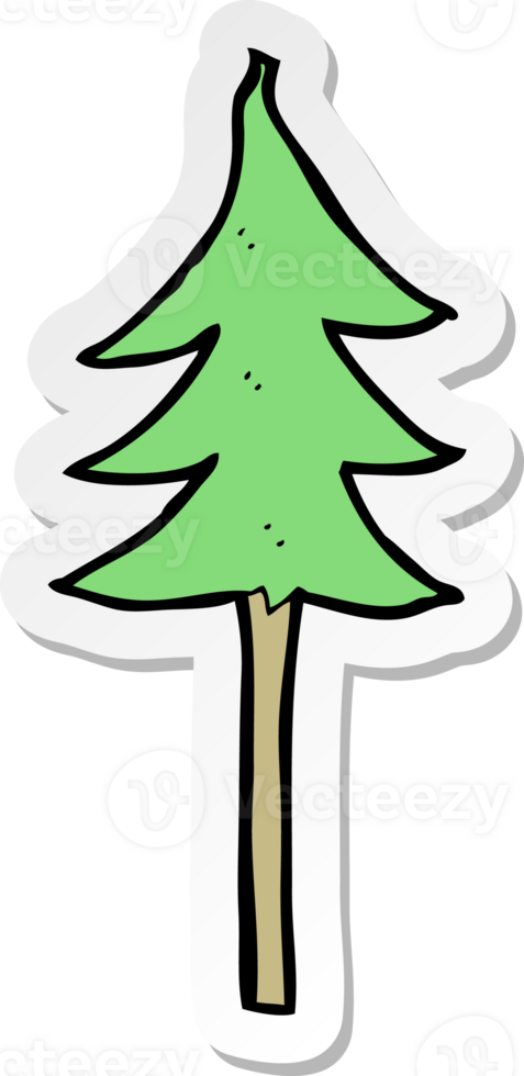 sticker of a cartoon tree symbol png