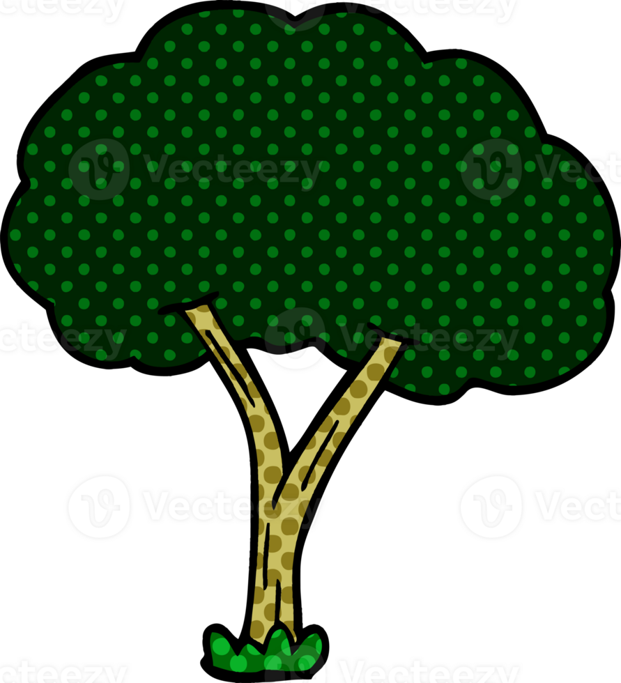 dessin animé doodle arbre fleuri png