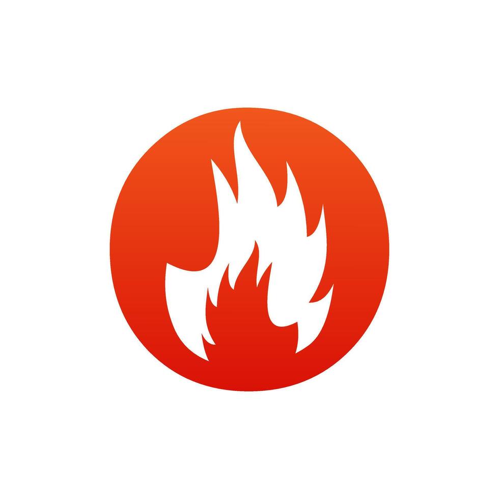 Letter o with fire logo template illustration vector