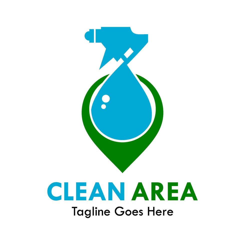 Clean area logo template illustration vector