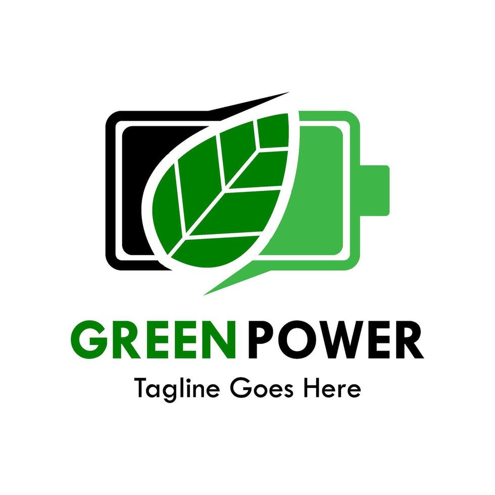 green power logo template illustration vector