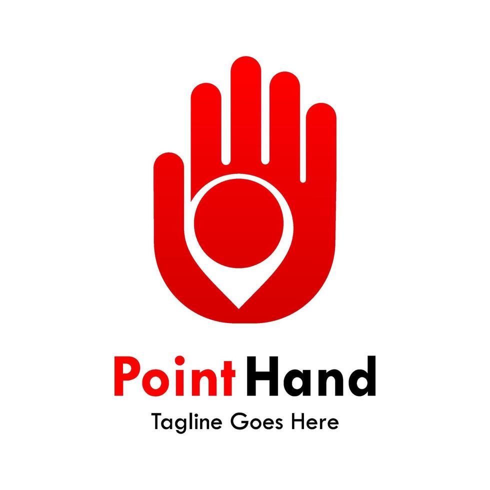 Point with hand logo template illustration vector