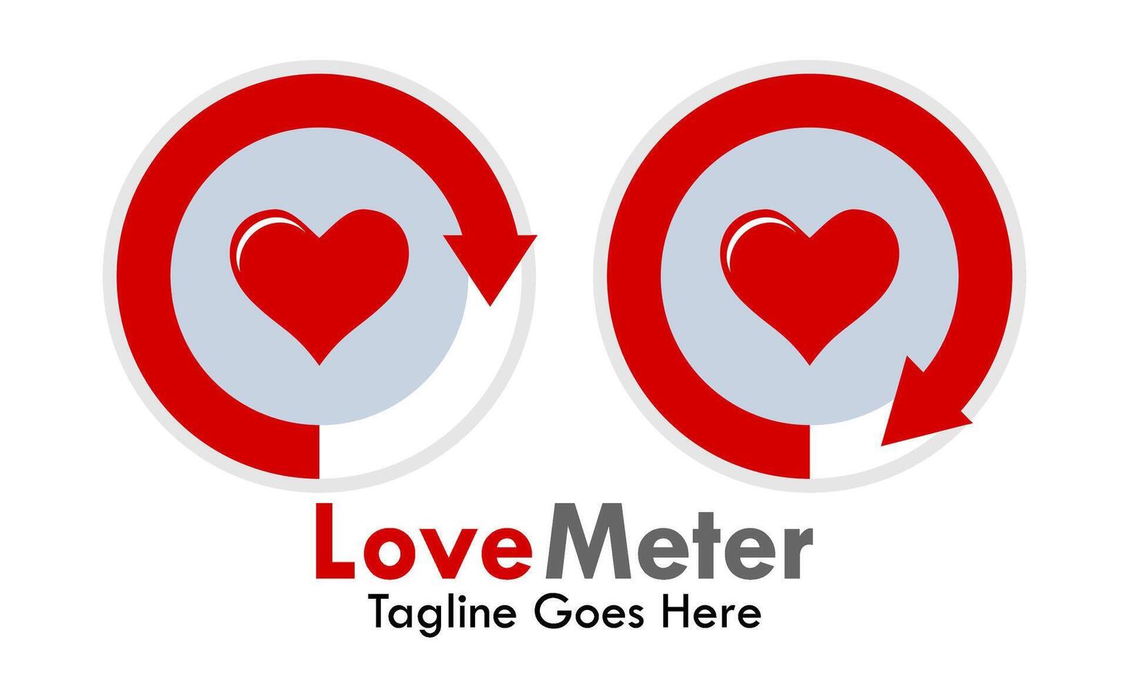 Love meter, Loading indicator. Love gauge concept with red heart. Satisfaction indicator. vector