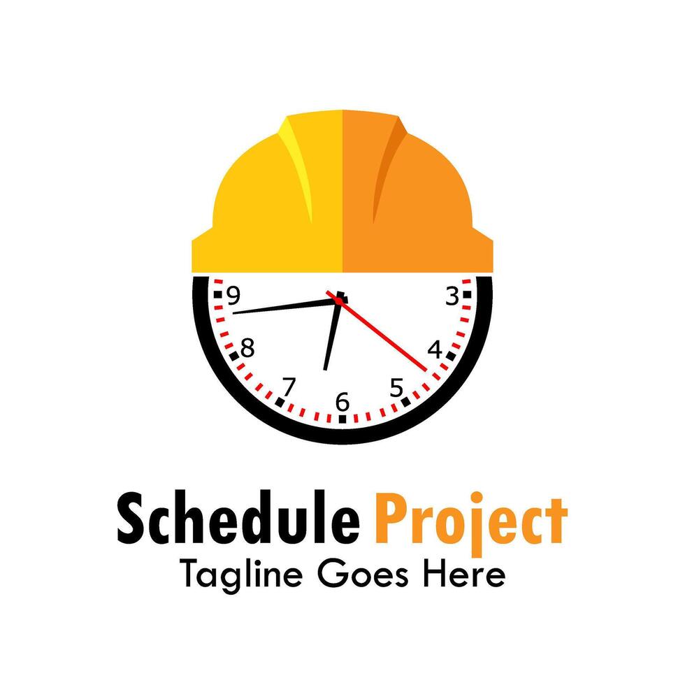 Time project or schedule project logo template illustration vector
