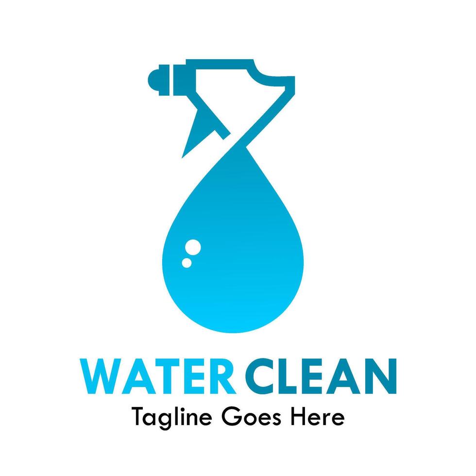 Water clean logo template illustration vector