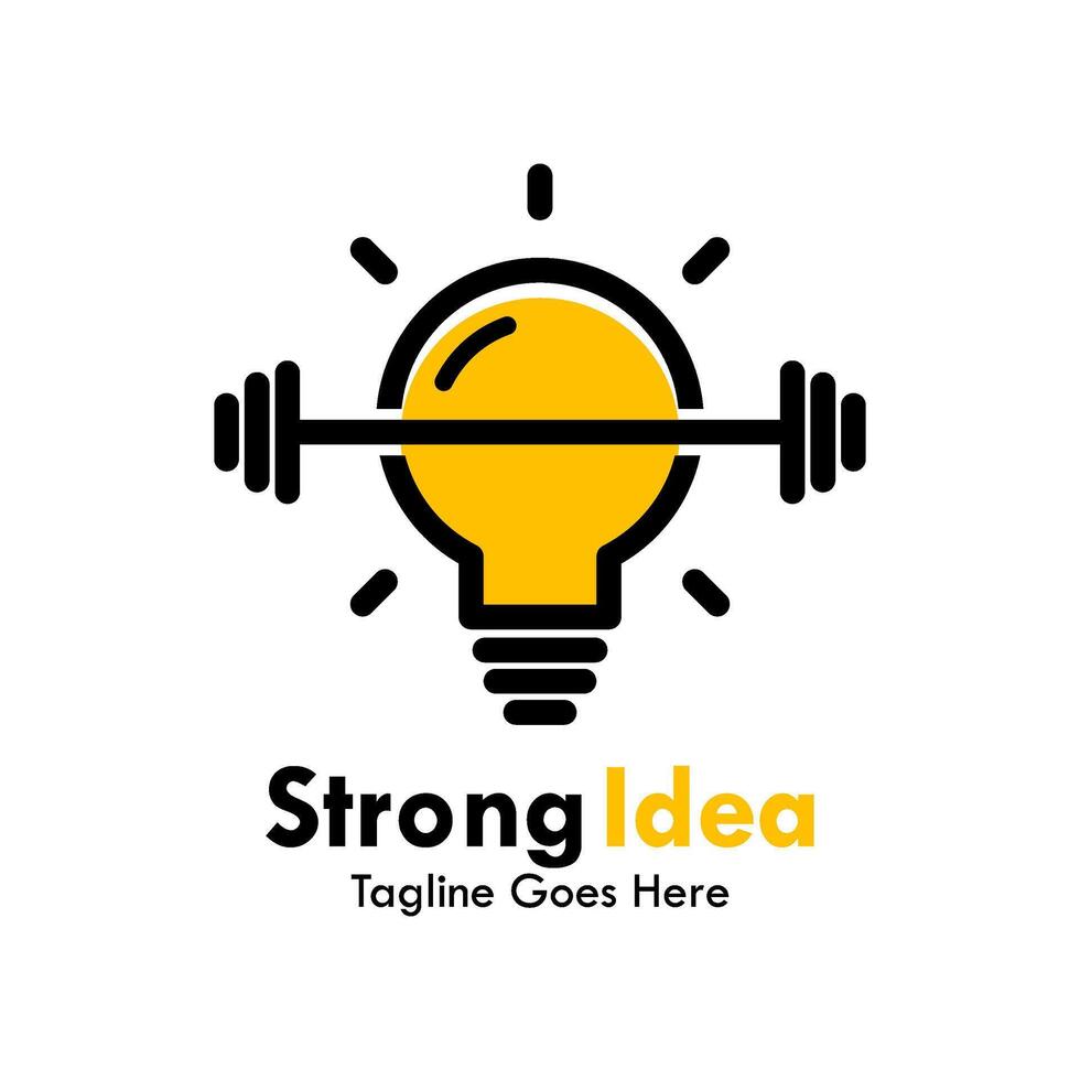 Strong idea logo template illustration vector