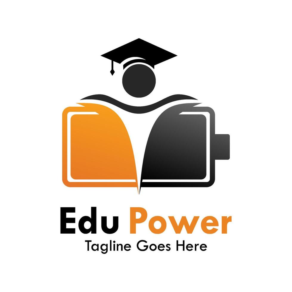 Edu power logo template illusration vector