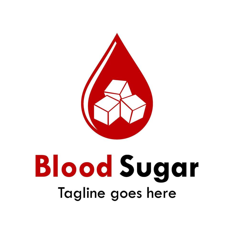 Blood sugar design logo template illustration vector