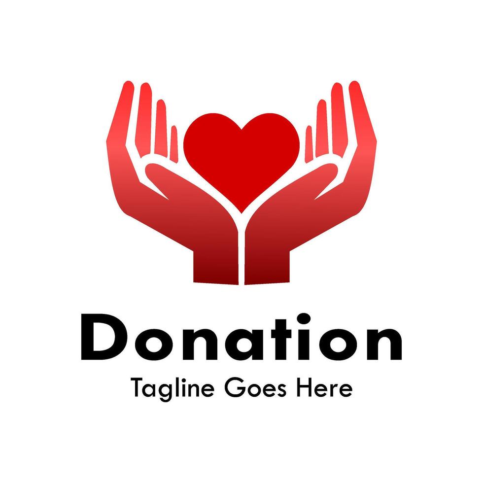 Donation design logo template illustration vector