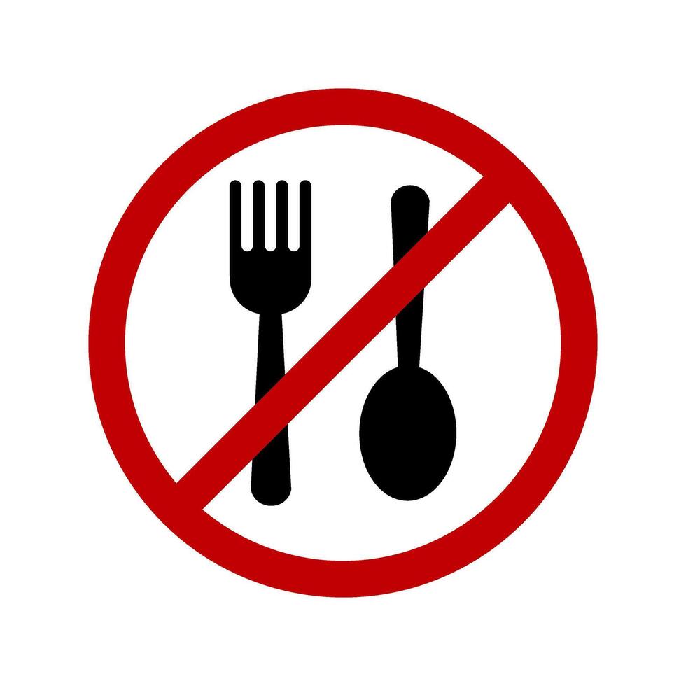 prohibido a comer diseño modelo ilustración vector