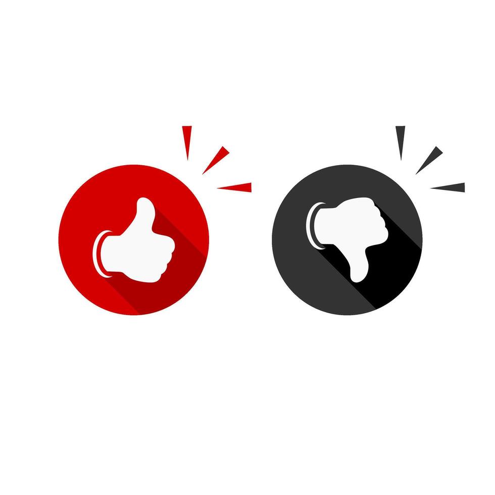 Like and dislike template illustration vector
