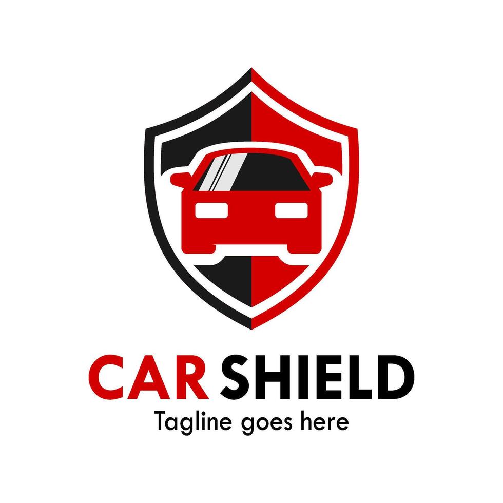 Car shield logo template illustration vector