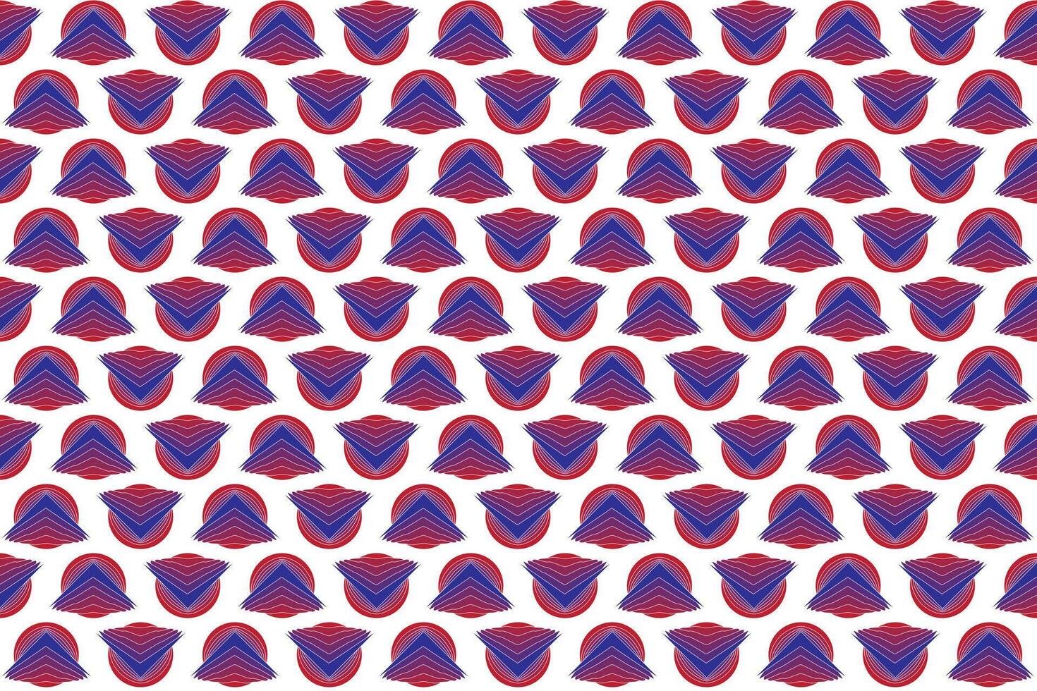 Illustration pattern, Abstract Geometric Style. Repeating of red blue triangle and circle on white background. vector