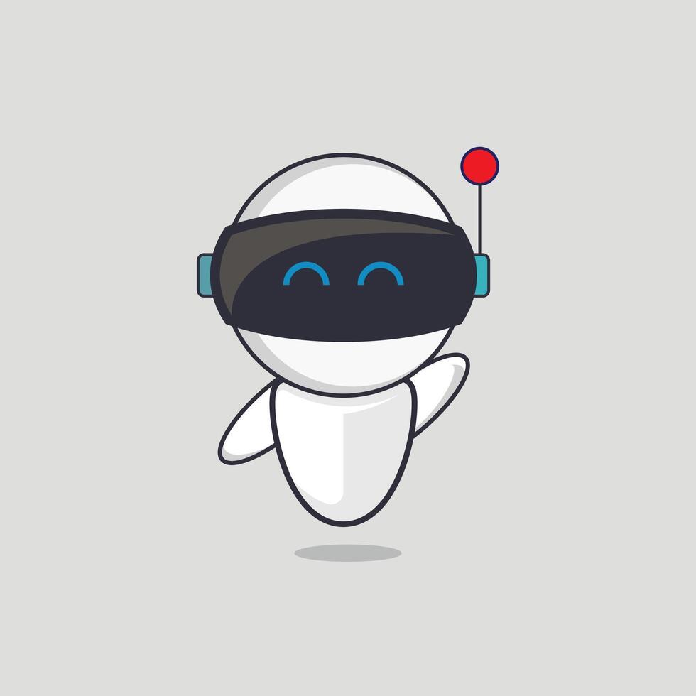 Minimal AI Tech Robot Vector Illustration