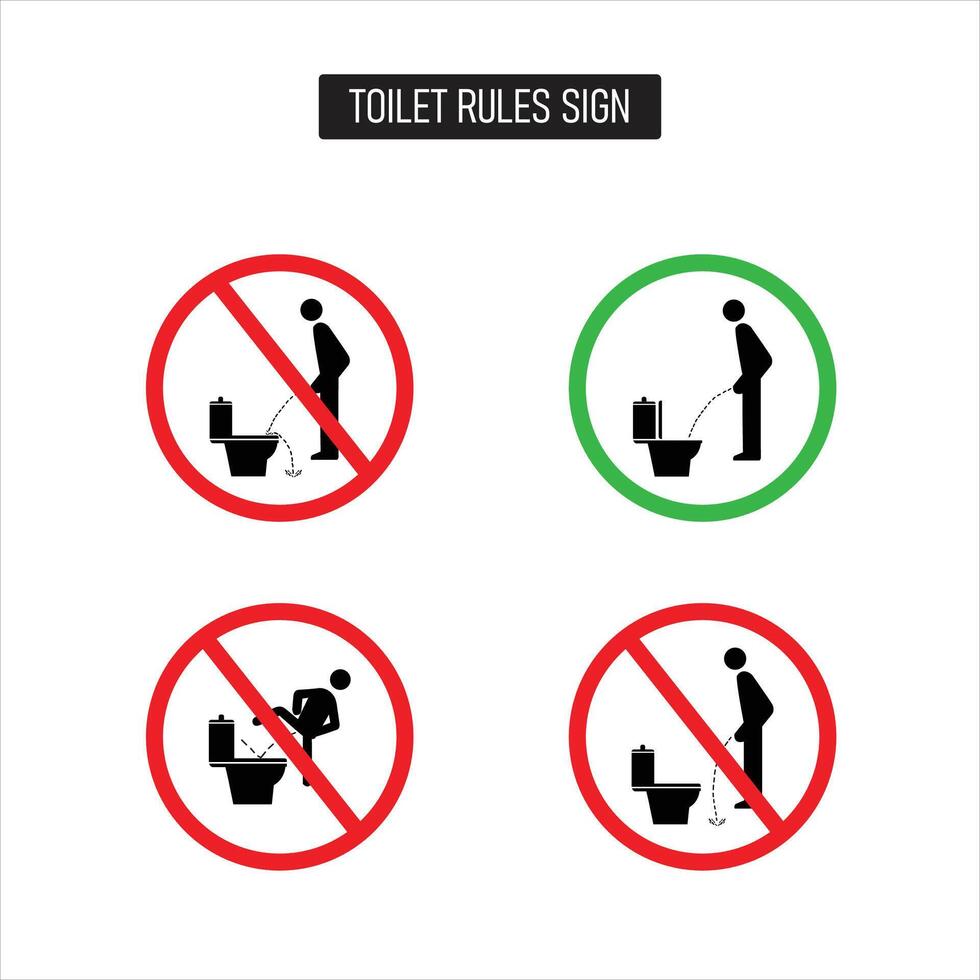 Modern Vector Toilet Icons Set